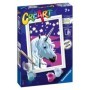 CreArt pictura pe numere pentru copii unicorn visator care straluceste in intuneric